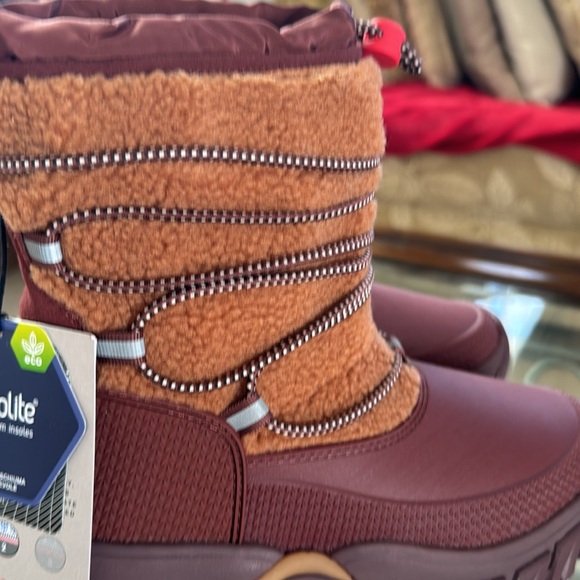 Hunter Wanderer Short Sherpa Snow Boot Mawson Creek/Muted Berry 5 women - Picture 9 of 10